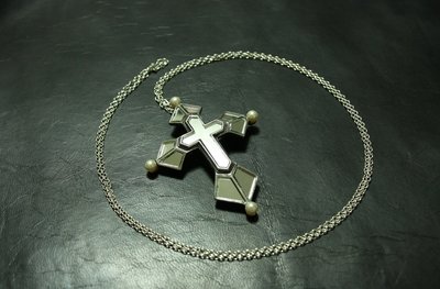 ALCHEMY Necklace 英國手工飾品，P578 Venetian Cross of Light金屬銀錫合金項鍊