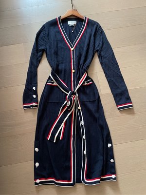 正品 Thom Browne 日本製針織綁帶外套