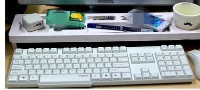 曼小舖~創意桌面置物架整理架 多功能辦公收納架 桌面收納盒 電腦鍵盤省空間 鍵盤收納架
