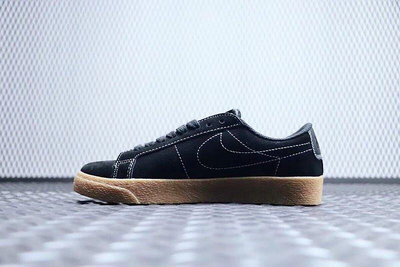 Nike SB Zoom Blazer Low 黑色 麂皮 休閒滑板鞋 864347-002【ADIDAS x NIKE】