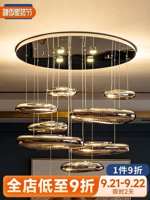 意大利水滴客廳吊燈北歐餐廳樣板房間別墅創意展廳玻璃設計師吊燈