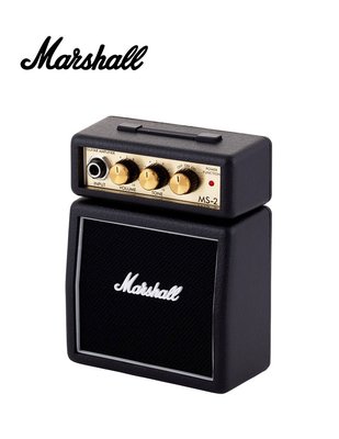 【現代樂器】免運！Marshall MS-2 經典黑 電吉他 小音箱 隨身攜帶 腰掛 小喇叭 原廠公司貨 聖誕禮物好選擇