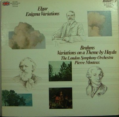 ***黑膠 Monteux 蒙都 - Elgar : Enigma Variations 謎語變奏曲 etc. (英London)