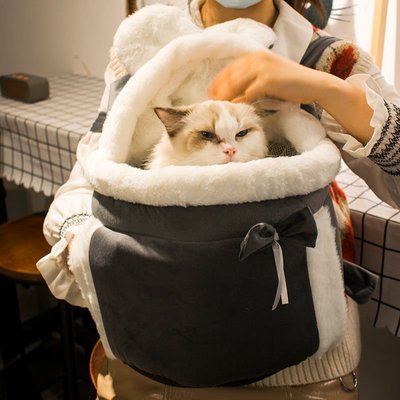 【熱賣精選】貓包冬天保暖雙肩外出可愛大容量寵物狗狗中小型犬貓咪窩便攜背包