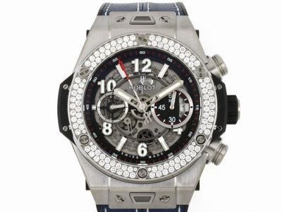 【JDPS 久大御典品 / 名錶專賣】HUBLOT 御博Big Bang系列 鈦金屬鑽石珠寶腕錶 附盒證  編號j37556