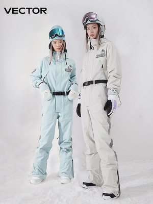 VECTOR連體滑雪服男女情侶款成人套裝防風防水保暖戶外滑雪裝備冬~優惠價
