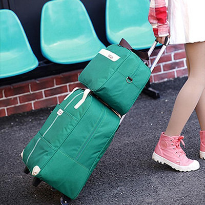 旅行包行包外出拉桿包拉桿袋收納戶外包拉桿包學生行李包 流行住校行李拉桿包帆布旅行包情侶