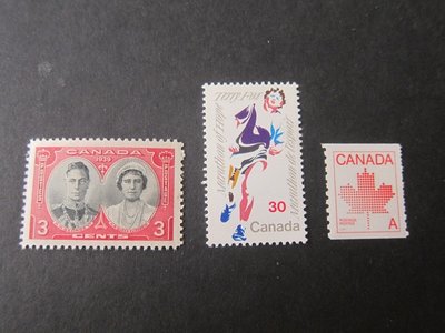 【雲品5】加拿大Canada 1939 Sc 248,915,908 MNH 庫號#BP09 56893