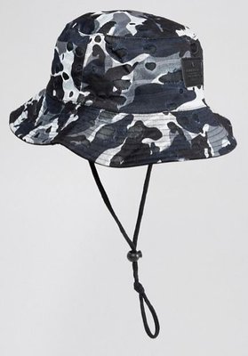 ASOS DESIGN safari bucket hat in navy camo