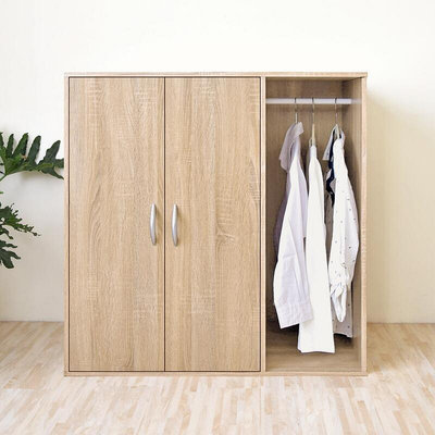 HOPMA白色美背二門壹格組合式衣櫃 衣櫥 臥室收納 大容量置物A201