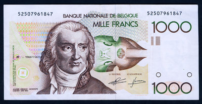 銀幣比利時1980年版 1000法郎 (作曲家 安德烈 格里特利) 8成以上品相