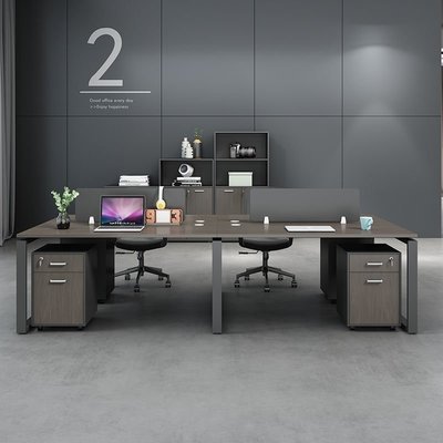 【熱賣精選】佛山辦公桌椅組合簡約現代工位桌2人4人員工桌6人職員辦公室桌子