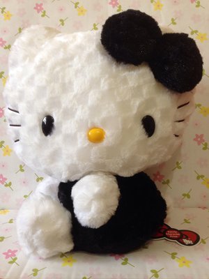 Sanrio 全新 hello kitty 黑白色系 絨毛娃娃