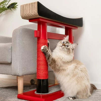 日式鳥居貓爬架 實木耐磨損貓抓板 小型貓爬架成幼貓玩具用品
