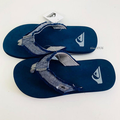 《現貨》QUIKSILVER 澳洲 男生 海灘拖鞋 US8（MONKEY ABYSS 人字夾腳拖鞋-灰藍)
