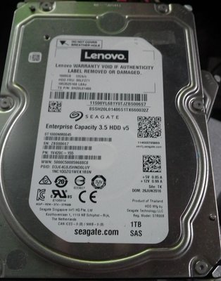 Seagate Exos 1TB SAS 3.5吋硬碟7200轉企業級硬碟ST1000NM0045 ibm lenovo