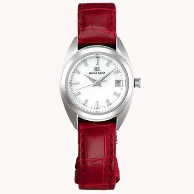 預購 GRAND SEIKO GS STGF287  精工錶 石英錶 藍寶石鏡面 26mm 鑽石珍珠面盤 鱷魚皮錶帶