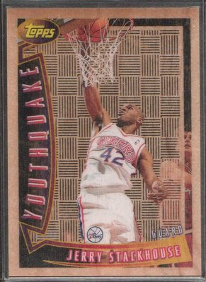 96-97 TOPPS YOUTH QUAKE #YQ10 JERRY STACKHOUSE