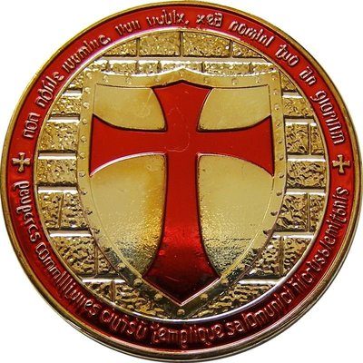 羅馬尼亞銅章 2000 o.j. Romania Knight Temple Cross Medal.