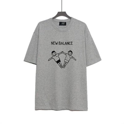 100％原廠高品質 印花 NewBalance X noritake聯名款NB限量飛行小人款 短袖上衣休閑 T恤 男女 情侶款