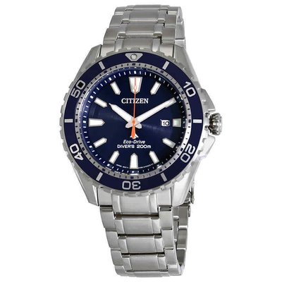 【換日線】男錶 Citizen Promaster Diver Blue Dial Steel Mens Watch BN0191-55L