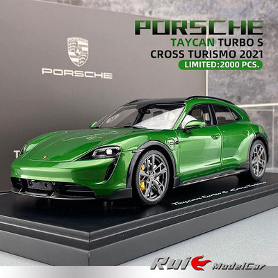 收藏模型車 車模型 1:18德國保時捷原廠Taycan Turbo S Cross Turismo 2021汽車模型