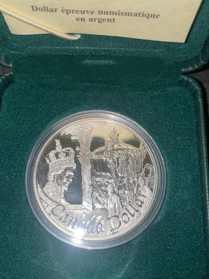 【二手】 2002年加拿大 女王登基 50周年金禧年紀念 精制銀幣 盒923 錢幣 紙幣 硬幣【經典錢幣】