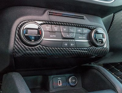 FORD 福特 2019 FOCUS MK4 碳纖維紋 空調飾板 冷氣 空調 開關 飾板 面板 旋鈕 裝飾框【CA50】