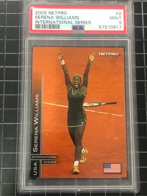 2003 Netpro Serena Williams RC PSA9 小威廉絲 鑑定新人卡1枚