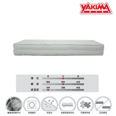 【祈億生活】YAKIMA－充氣式床墊 加高款 單人床 - 灰色/沙色 露營用 充氣床墊