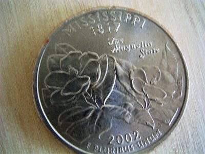 2002-D Mississippi 美國各大 50洲 Washington 25C 1/4 Quarter 早期 錢幣
