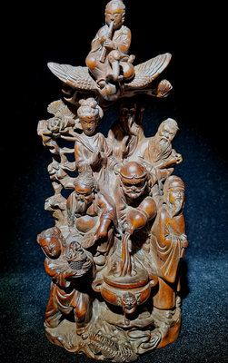 黃楊木雕仿古🌻《八仙過海》直徑10高19.cm/約重315克2760012160