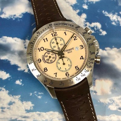 現貨 可自取 TISSOT T1064271626200 天梭錶 手錶 45mm 機械錶 淡黃色面盤 棕色皮錶帶 男錶