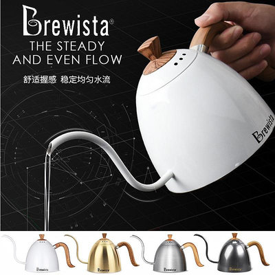 Brewista手沖咖啡細口壺掛耳濾杯茶沖泡壺不銹鋼滴濾式分享壺日式