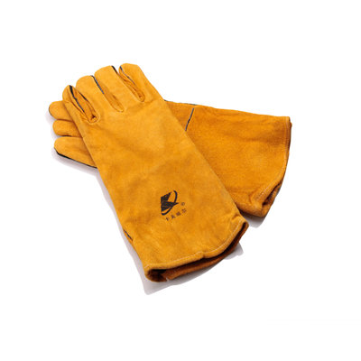 卡夫威爾  電焊耐高溫勞保皮手套點塑防滑線手套防靜電橡膠手指套