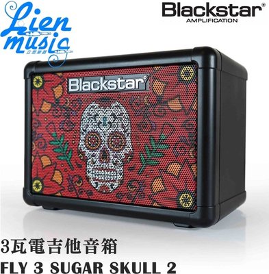 『立恩樂器』免運優惠 Blackstar Fly 3 SUGAR SKULL 2 紅骷髏頭 3瓦 電吉他音箱 小音箱