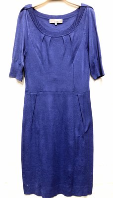 KAO MEIFEN 高美芬 藍紫色 細針織洋裝 9號(S)