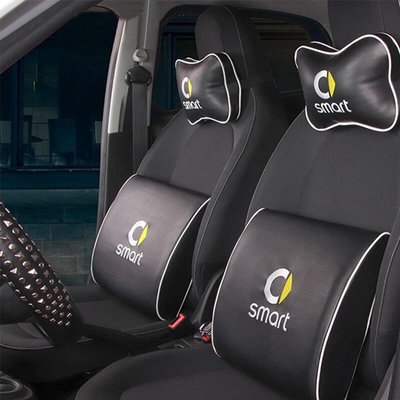 車用記憶棉頭枕頸枕抱枕適用賓士Smart Fortwo斯瑪特汽車內飾改裝《順發車品》《smart專賣》
