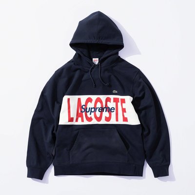 ☆LimeLight☆ Supreme️ x Lacoste️ Logo Panel Hooded Sweatshirt