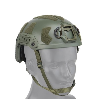 [01] SF 全防護 戰術頭盔 II 綠 ( 軍用生存遊戲鎮暴警察軍人士兵鋼盔頭盔防彈安全帽護具海豹運動自行車滑板