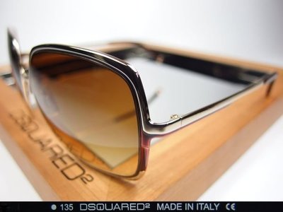 信義計劃 眼鏡 DSQUARED2 D2 DQ 0012 義大利製 太陽眼鏡 鏤刻 金屬框 方框 sunglasses