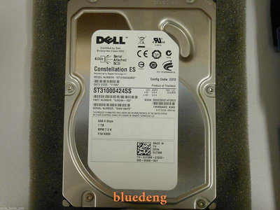Dell戴爾R710 R610 T410 ST31000424SS 1T 7.2 SAS 3.5伺服器硬碟