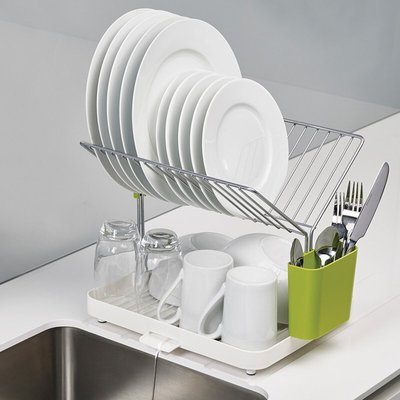 英國 Joseph廚房創意Y型瀝水架雙層儲物收納架置物架放碗盤子架子