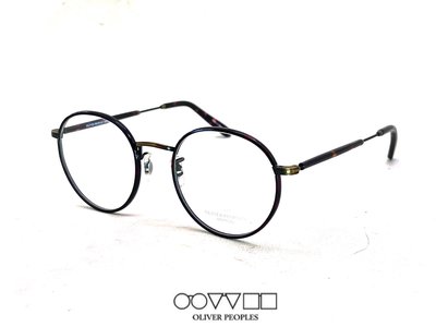 【本閣】OLIVER PEOPLES OV1161TD 美國品牌日本手工眼鏡黑色深玳瑁色鈦金屬大圓框