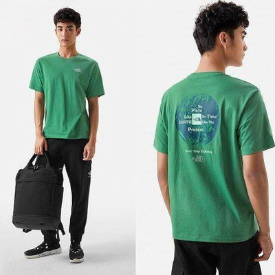 The North Face M S/S EARTH DAY GRAPHIC TEE - AP 男 短袖上衣 綠