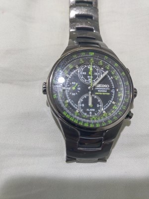 SEIKO精工 三眼計時時尚腕錶7T62-0CP0 限量版