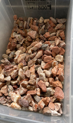 玫瑰石玉石3分園藝用水族石頭 盆栽小石頭1包20kg
