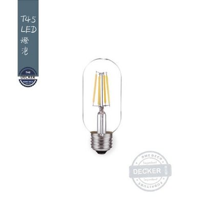 【Decker • 德克爾家飾】E27 4W 寬電壓 LED愛迪生燈泡 Edison Bulb T45 LED燈泡
