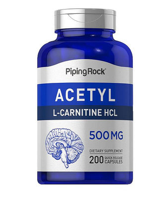 【天然小舖】Piping Rock 乙醯左旋肉鹼 Acetyl L-Carnitine 500mg 200顆