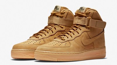 NIKE AIR FORCE 1 高筒 慢跑鞋 小麥色 運動休閒鞋 麂皮 土黃 男女尺寸